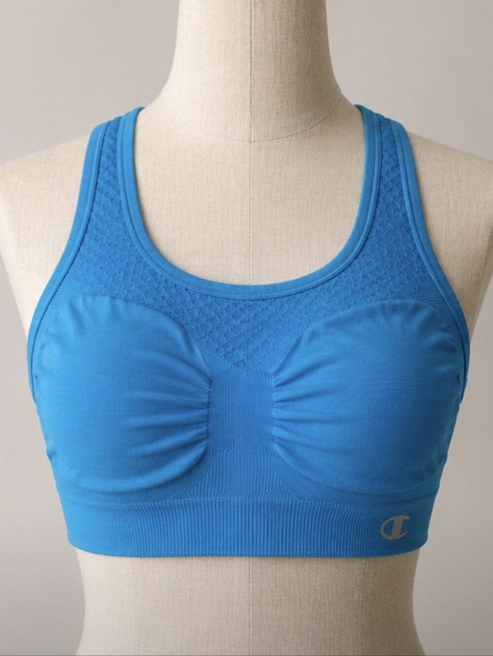 Champion Vapor High-Support Seamless Racerback Sports Bra - Blue M
